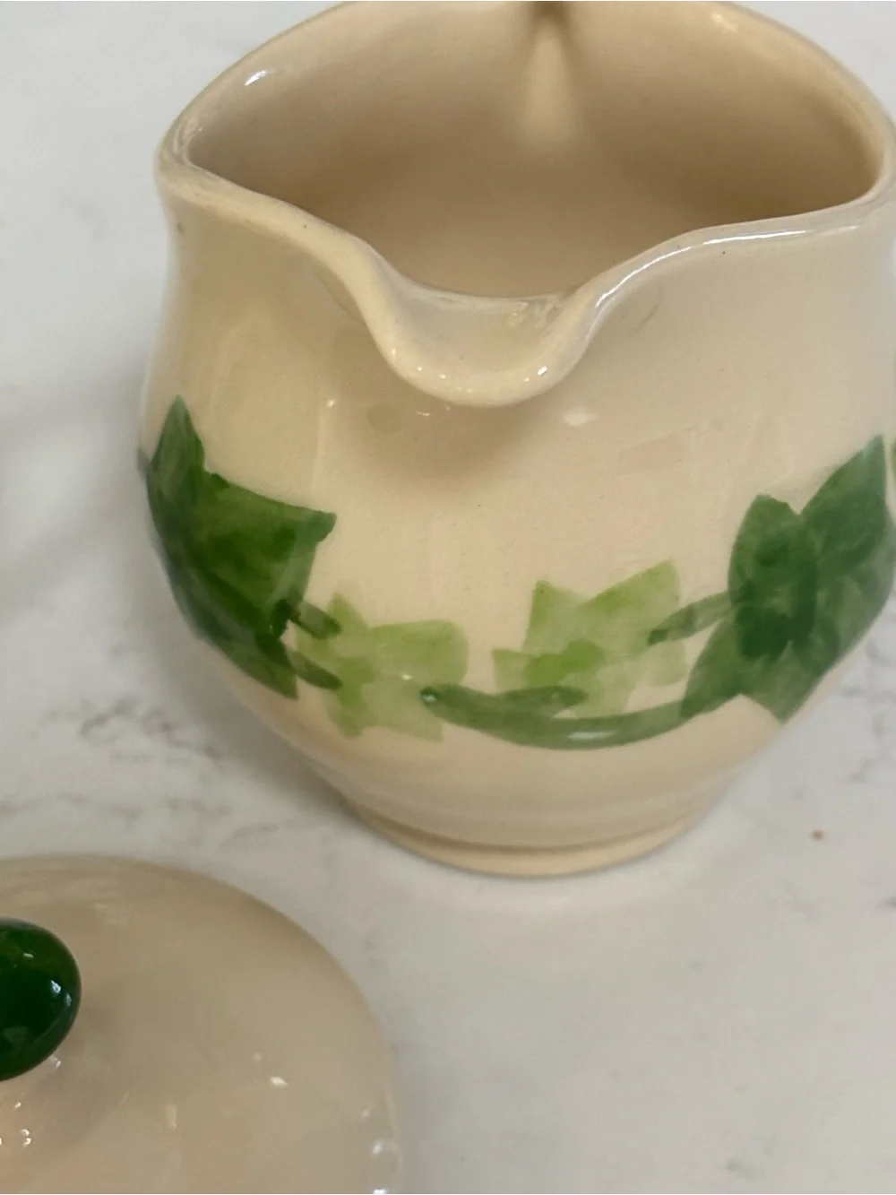 Vintage Franciscan Ivy Creamer and Sugar Set